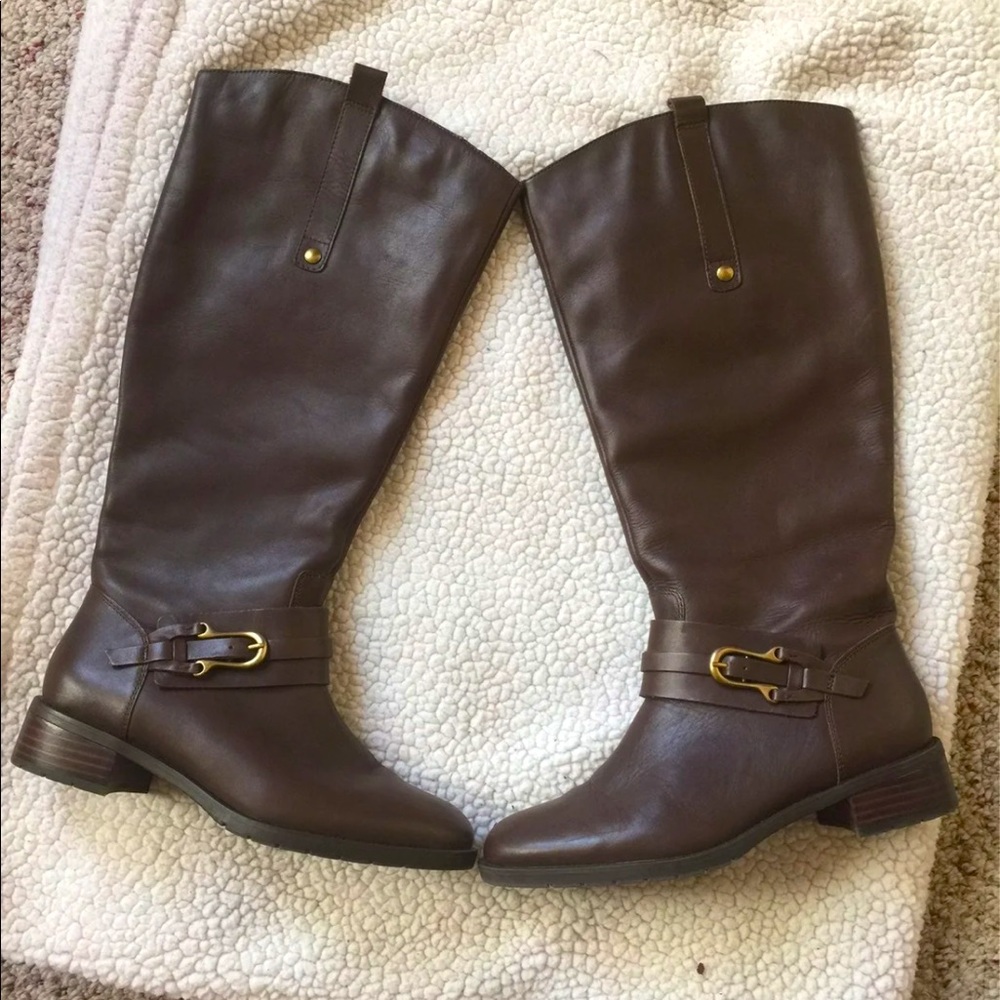 Franco Fortini Brown Leather Riding Boots